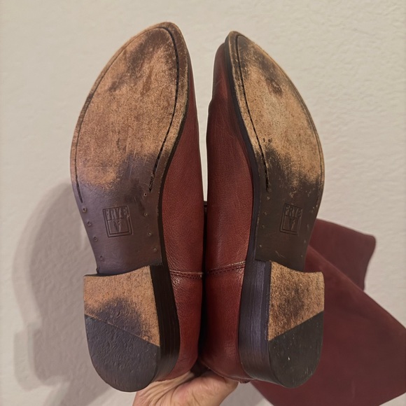 Frye Melissa vintage button back knee high boots - Burgundy - Picture 7 of 7